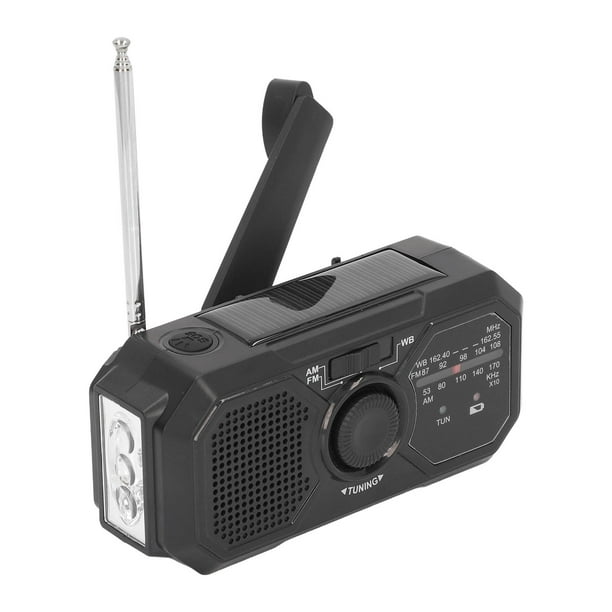 Radio solar con manivela Manual Bling Bling meteorológica portátil multifuncional de emergencia
