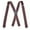 Brown, variant on High-quality Braces Unisex Extra Wide with 4P Clips Solid Color Trousers Drop Clip