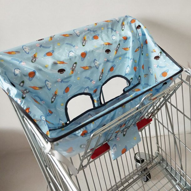 Funda 2 en 1 para carrito de compras, cubierta para trona para bebé, niño pequeño, alfombrilla de cojín para supermercado, cubierta para carrito de comestibles, novedad