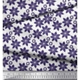 thumbnail image 3 of Soimoi Blue Moss Georgette Fabric Artistic Floral Print Fabric by the Yard 42 Inch Wide, 3 of 3
