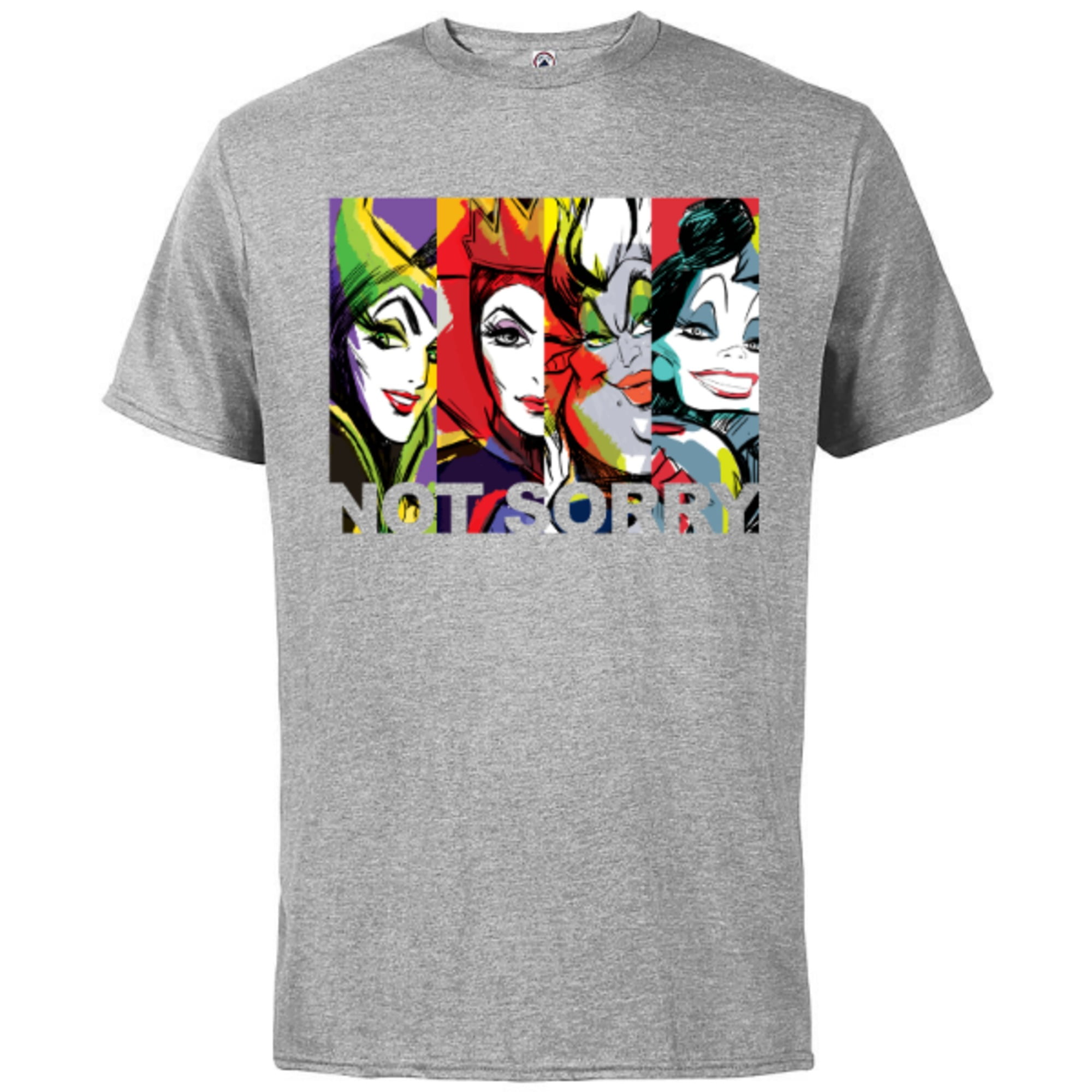 Disney Villains Female Baddies Not Sorry T-Shirt - Short Sleeve Cotton ...