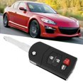 thumbnail image 3 of Car Key Case Flip Key Fob Case Key Fob Cover Key Fob Case Key Fob Shell 3 1 Buttons Folding Flip Car Key Fob Case Shell Cover Fit For  3 5 6 RX-8 CX-7 CX-9, 3 of 8