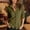 Army Green, variant on Women's Cotton Linen Slim Fit Button Down Shirt Roll-Up Long Sleeve Casual Blouse with Chest Pockets