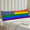 thumbnail image 6 of LGBT Gay Pride Body Pillow Cover Rainbow Striped Long Pillow Case Protector with Zipper Decorative American Flag Cushion Large Pillowcases for Bedroom,Sofa,Couch,Home Gifts 20"x54", 6 of 6