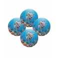 thumbnail image 7 of 15 Inch Round Placemats Set of 4, Funny Diving Pig Non Slip Heat Insulation PP Table Mats, Ocean Sea Coastal Coral Fish Marine Life Washable Place Mats for Kitchen Dining Party Table Decor, 7 of 7