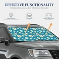 thumbnail image 4 of Wukai Daisies Flowers Print Windshield Sun Shade, Car Front Window Shades Sunshade Cover Sun Visor Shield Block Automotive Interior Protector Blocks UV Rays-Small, 4 of 6