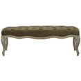 thumbnail image 2 of SAFAVIEH Ramsey Traditional Glam Tufted Bench, Spruce, 2 of 4