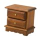 thumbnail image 2 of Casa de muñeca Mesa de noche Accesorios de la casa de muñecas Mini modelo Gabinete de cajones de madera Classic 1:12 Muebles en miniatura de escala, 2 of 9