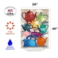 thumbnail image 2 of Toland Home Garden Ornate Teapots Tea Teapot Flag Double Sided 28x40 Inch, 2 of 5