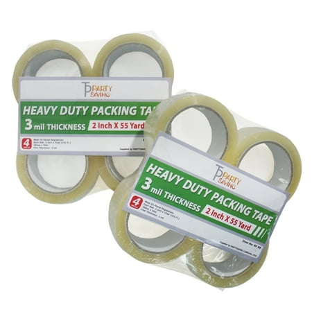 - Loadstone Studio, 8 Rolls, Heavy Duty Shipping Packing Tape 2” x 55 Yards 3 Mil Thick Value Bundle , WMLS2558