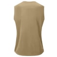 thumbnail image 5 of Men's Solid Color Sleeveless Round Neck Casual Sports Top Muscle Tank Tee Elastic Breathable Fitness Workout Gym Training Streetwear | AESTIVO,Khaki L, 5 of 9