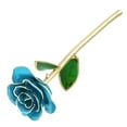 thumbnail image 2 of 24K Gold Plated Rose Flower, Rose Flower Natural Shape Small Size With A Base For Collection For Decorations For Gift, 2 of 8