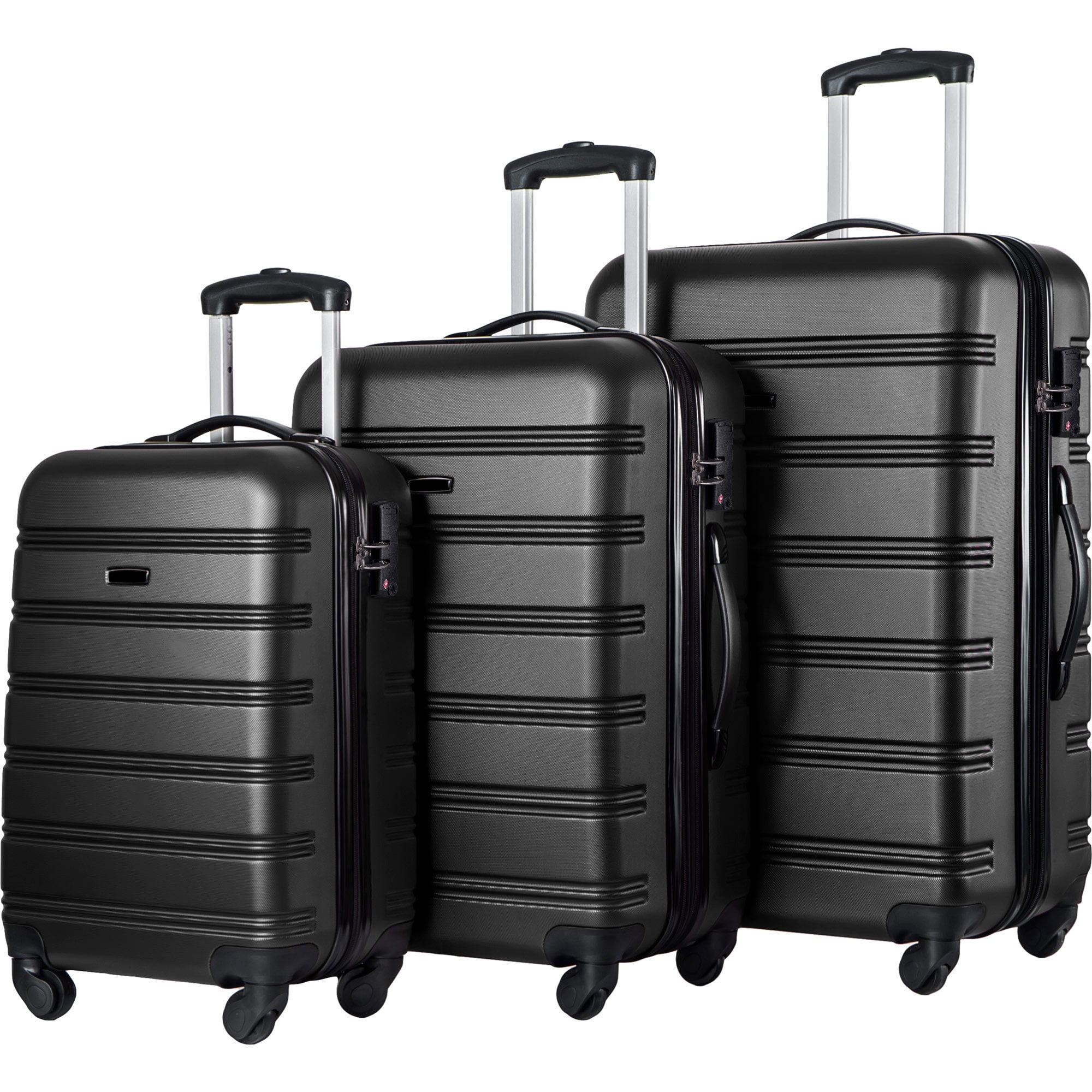4 Wheel Luggage Value Sets Spinner Travel Luggage Set of 3 with TSA