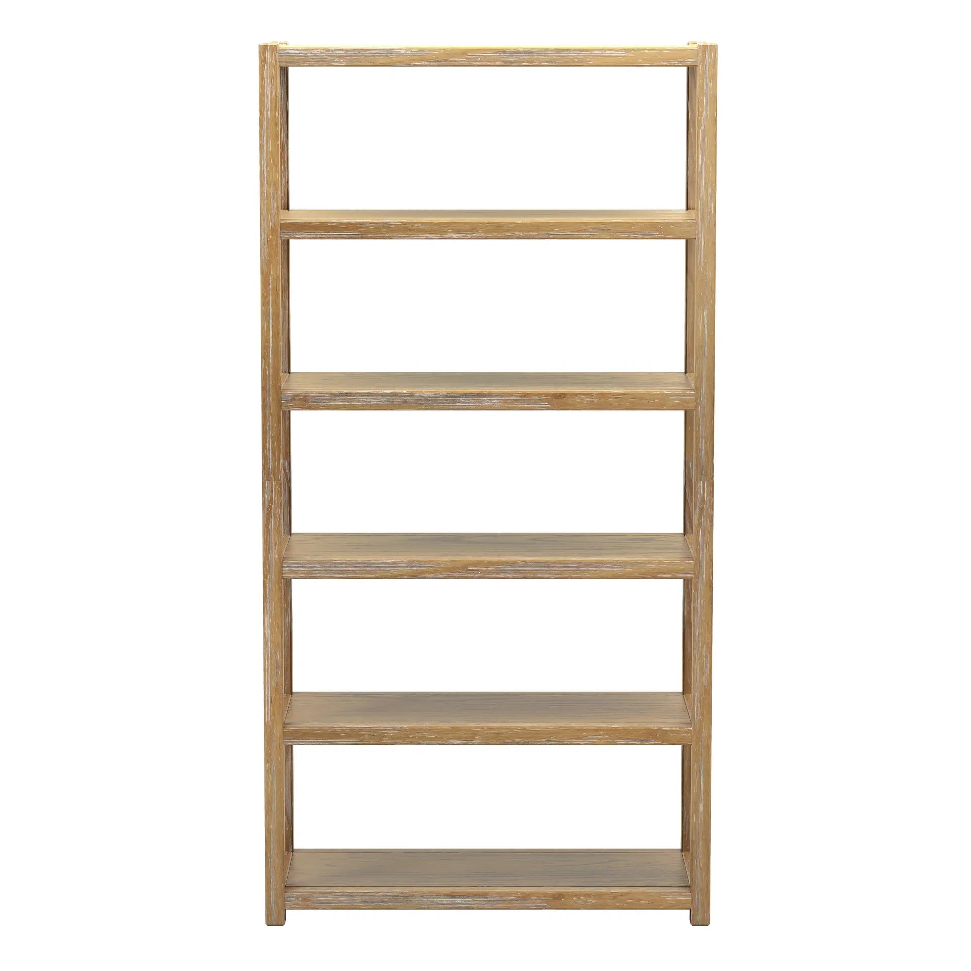 Greenport 72" Bookcase, Solid Wood with a Brushed Driftwood Finish