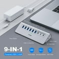 thumbnail image 2 of Concentrador USB Alimentado intpw de 9 Puertos USB 3.2 con Adaptador de 65W, 2 of 8