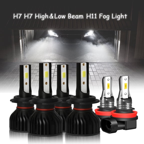 BSBSDJB LED Headlight Bulbs For RAM ProMaster 1500 2500 3500 2014-2021 High Low Beam H7 H7 H11 Fog Light