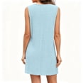 thumbnail image 7 of Bxsruta Women's Sleeveless Twist Knot Tunic Dress - Casual Crew Neck Knit Summer Mini Dress, Pullover Lightweight Soft Breathable Stretchy and Comfortable Fabric for Everyday Wear, 7 of 7