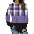 thumbnail image 2 of Jienlioq Hauts pour Femmes Mode Chandail Décontracté à Manches Longues à Col Rond Imprimé Hauts Blouse, 2 of 5