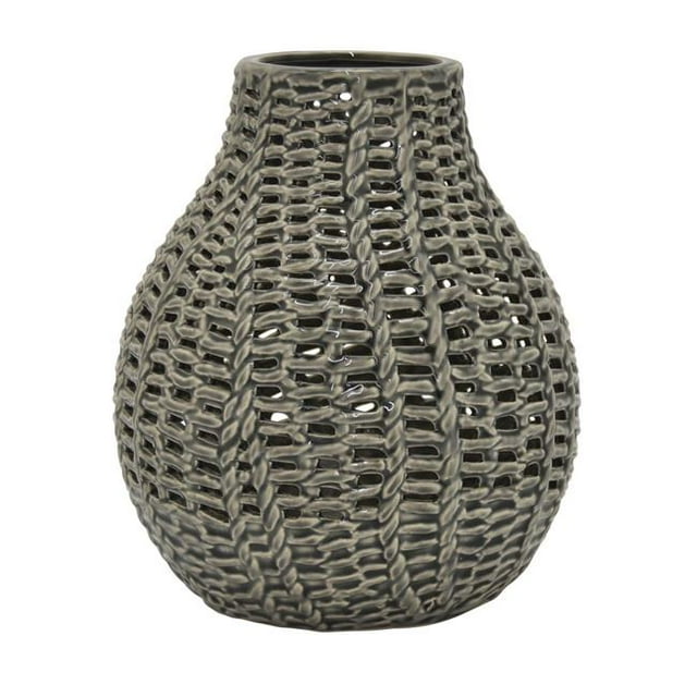 Plutus Brands PBTH92556 Vase en Métal Gris