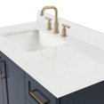 thumbnail image 6 of Ariel Taylor 42 In. Left Offset Rectangle Sink Bathroom Vanity With Carrara White Quartz Countertop 1.5 Edge In Midnight Blue, 6 of 11