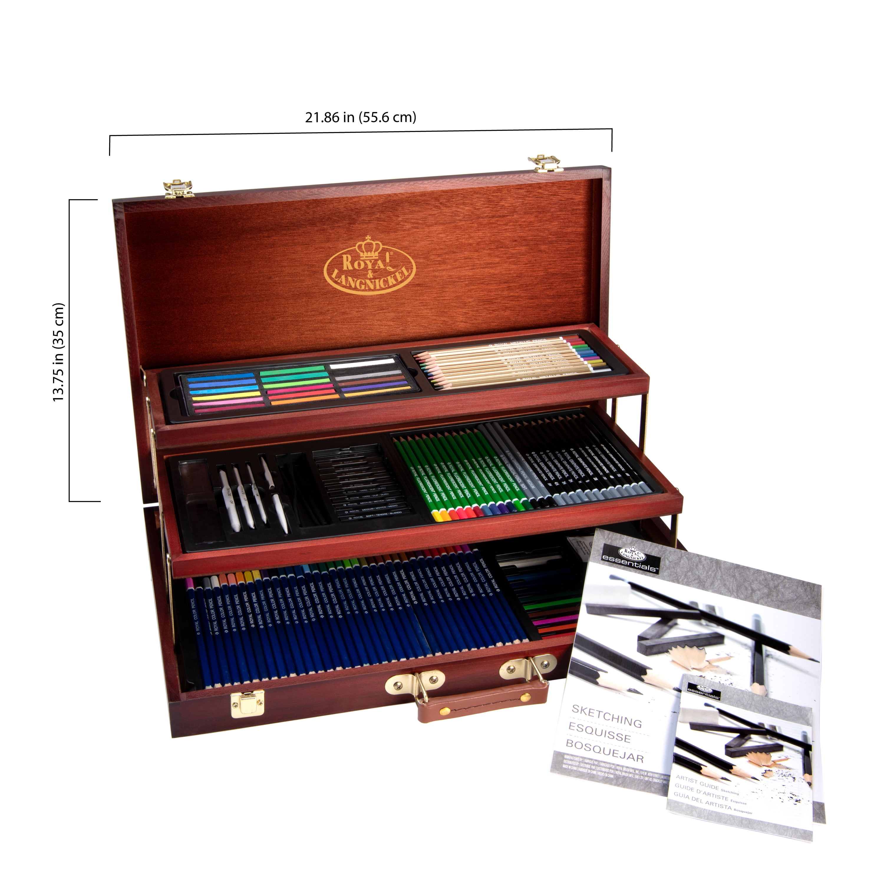 Royal Langnickel Essentials Sketch And Draw Deluxe Box Art Set 150pc Walmart Com Walmart Com