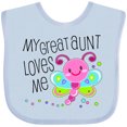 thumbnail image 3 of Inktastic My Great Aunt Loves Me Cute Dragonfly Boys or Girls Baby Bib, 3 of 4
