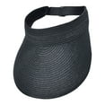 thumbnail image 4 of Ticikt Summer Wide Brim Straw Visor Sun Hat Beach Cap,Color:Black, 4 of 4