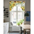thumbnail image 5 of Sunflower Kitchen Curtains Swag Valance for Windows/Bathroom/Cafe, Summer Botanical Butterfly Watercolor Rod Pocket Drape Panel Swag Curtain Valance for Bedroom/Living Room 55''x36'', 5 of 6