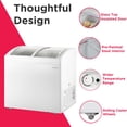 thumbnail image 3 of Frigidaire 6.7 Cu. ft. Curved Glass Top Display Freezer, 2 Door Convertible Freezer Refrigerator with Lockable Glass Door and Wheels, White, 3 of 15