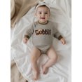 thumbnail image 4 of BemeyourBBs Thanksgiving Baby Romper Stripes Embroidery Letters/Turkey Bodysuit, 4 of 9