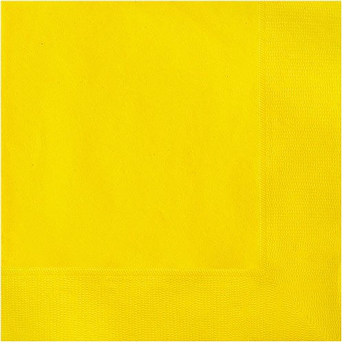Paper Cocktail Napkins, 5 in, Yellow, 20ct