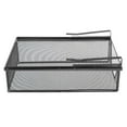 thumbnail image 3 of debajo del gabinete cajón colgante extraer cesta de alambre de metal gabinete portátil Organizador de armario debajo del estante para la lavandería de Negro, 3 of 7