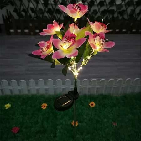 

Mikease Garden Light Solar Lily//Orchid Lamp Outdoor Garden Patio Lamp ABS for Indoor Or Outdoor Decoration Beautiful Suitable for Outdoor People