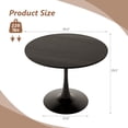 thumbnail image 2 of Ktaxon Mid-Century Modern Dining Table Set for 4, Round Tulip Dining Table with 4 Soft Padded Side Chairs, 5 Pieces Kitchen Table Set for Small Spaces, Dining Room, Black, 2 of 6
