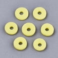 thumbnail image 2 of 50gs Handmade Polymer Clay Beads for Jewelry Crafts Supplies Disc/Flat Round Heishi Beads Yellow 4x1mm Hole: 1mm about 2750pcs/50g, 2 of 3