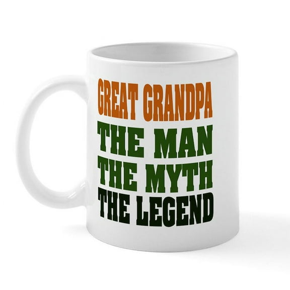 CafePress - Great Grandpa The Legend Mug - 11 oz Ceramic Mug - Novelty Coffee Tea Cup