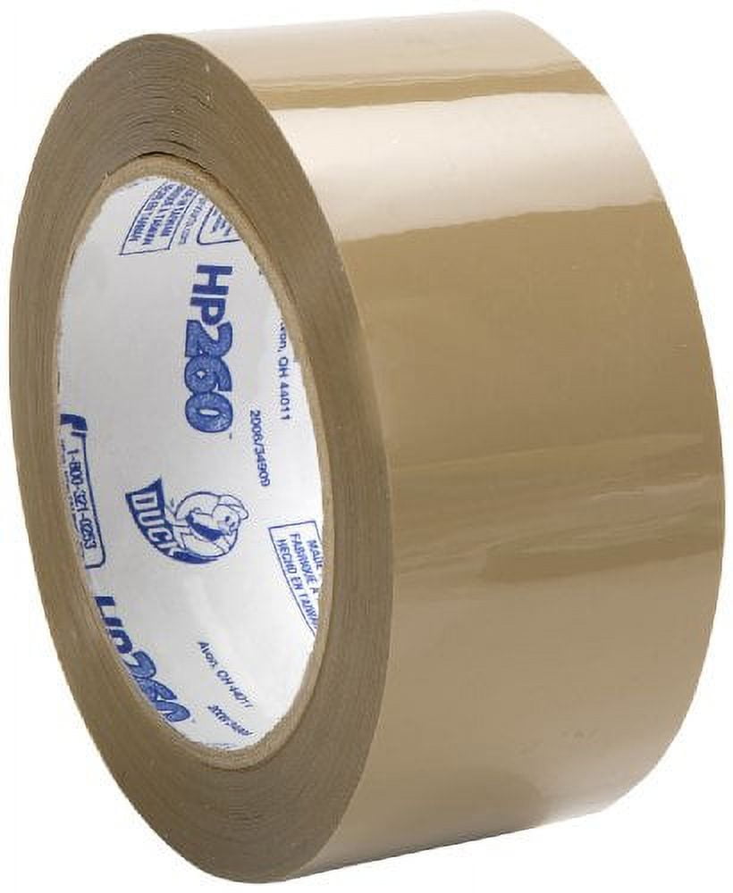 Duck Brand HP260 High Performance 3.1 Mil Packaging Tape, 1.88-Inch x 60-Yard, Tan, Case of 36 Rolls (299009)