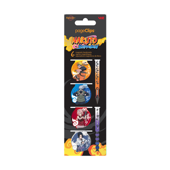 Naruto Shippuden Caractères Pages Magnétiques Clip Marque-Pages Lot de 6