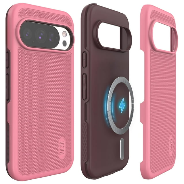 TUDIA MergeGrip pour Google Pixel 10 Case et Google Pixel 10 Pro Case 2025 Compatible MagSafe - Rose Fumé