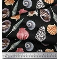 thumbnail image 2 of Soimoi Cotton Jersey Fabric Colorful Shells Ocean Decor Fabric Printed Yard 58 Inch Wide, 2 of 3