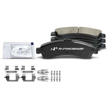 Front Brake Pad Set 4 - Compatible with 2002 - 2005 Chevy Trailblazer 4.2L 6-Cylinder 2003 2004