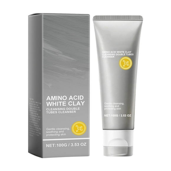 Clearance! Double Tube Facial Cleanser Facial Cleanser Oil and Cleansing 100Ml (Silver)