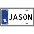 thumbnail image 1 of Jason Name Euro Style License Plate Tag Vanity Novelty Metal | UV Printed Metal | 6-Inches By 12-Inches | Car Truck RV Trailer Wall Shop Man Cave | NP1110, 1 of 1
