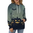 thumbnail image 3 of POBUDS Hoodie, Regular Fit Sporty Pullover Hooded Sweatshirt for Men Women Halloween Night Spooky S, 3 of 6