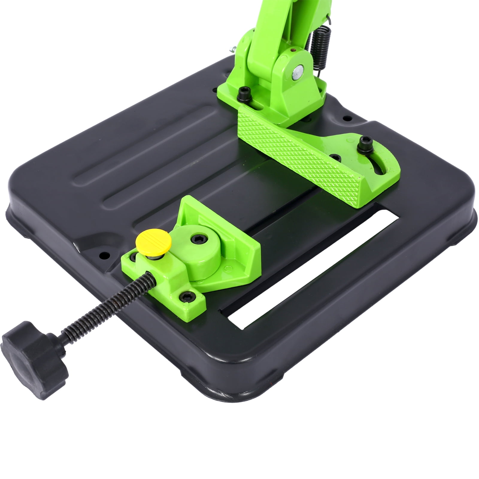 Versatile Angle Grinder Fixed Universal Bracket for Cutting Compatible with 150mm, 180mm, 230mm Disc Grinders Secure and Adjustable Stand Green Metal Construction