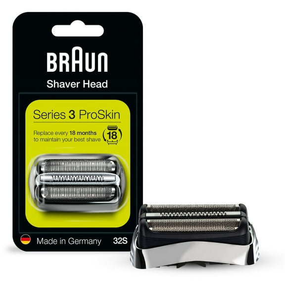 Braun Shaver Replacement Part 32 S Silver - Compatible with Series 3 shavers
