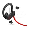 thumbnail image 3 of Audífonos Inalámbricos Con Bluetooth Y Micrófono Rojos con Negro, 3 of 5