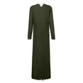 thumbnail image 5 of DuoJiaJ Womens Lace Dress, Crew Neck Loose Long Sleeve Dresses Green S-5XL, 5 of 6