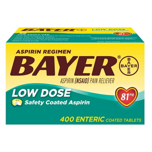Product of Bayer Aspirin Regimen 81mg LowDose EntericCoated Tablets