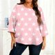 thumbnail image 1 of TaTaai Plus Size Gradient Print T-Shirt, Women's Long Sleeve Round Neck Top, Casual Loose Fit Blouse, Soft Home Wear, All Seasons Daily Attire Gift, 1 of 6